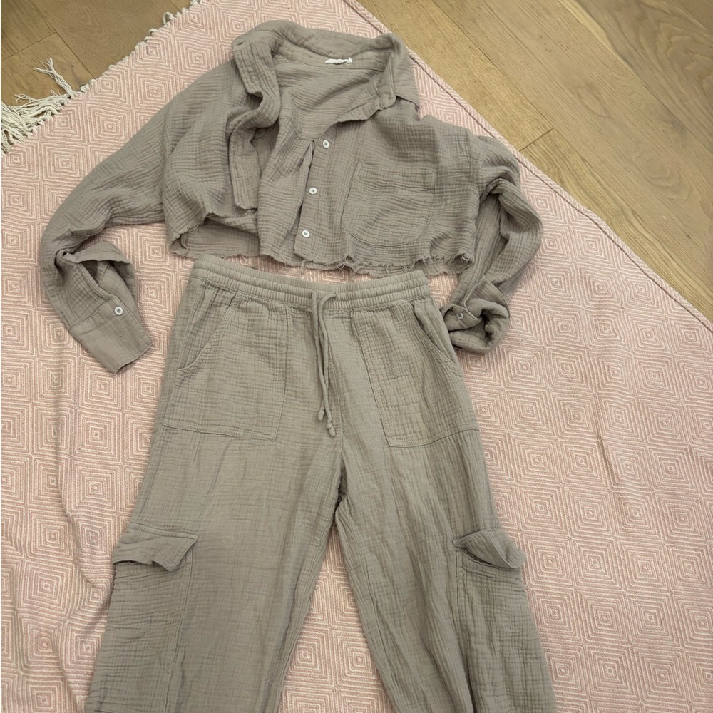 Two piece linen set